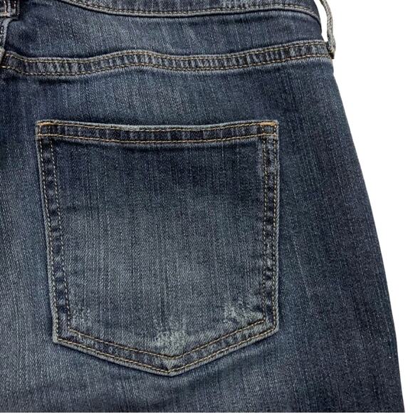 Banana Republic Girlfriend Jeans Size 26 / 2 Crop Cuffed Ankle Length Dark Wash - Picture 9 of 13